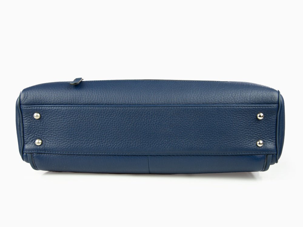 Maybach The Adviser I Document case, Leather, Blue, Zip, MMA-BAGADV-BLUE