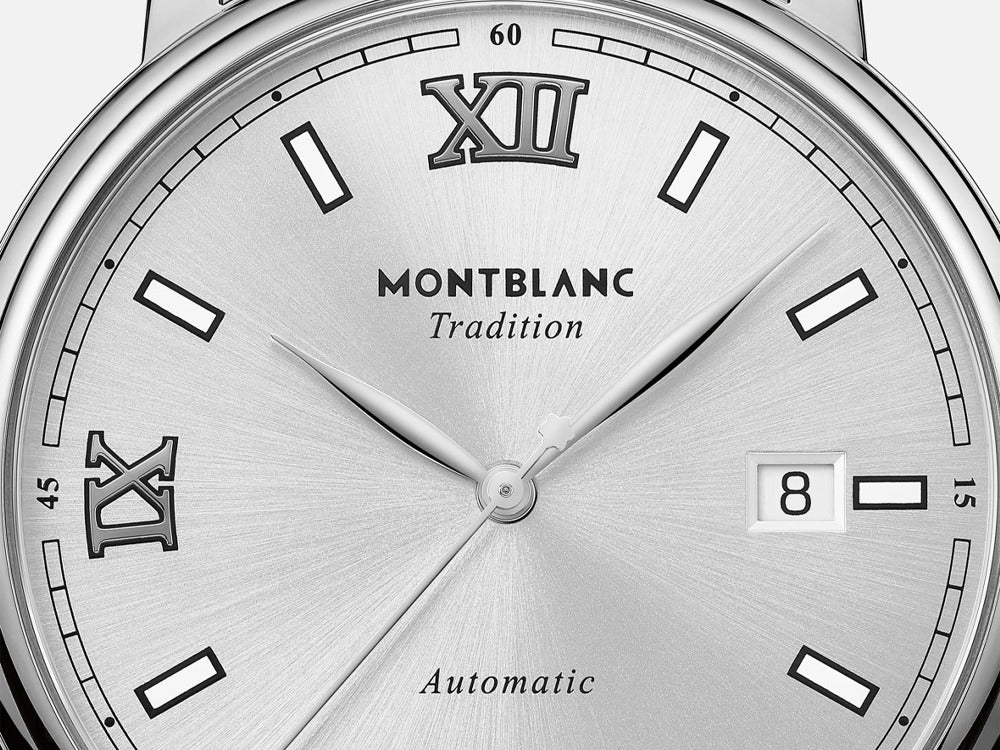 Montblanc Tradition Automatic Watch, Silver, 40 mm, Steel bracelet, 127770