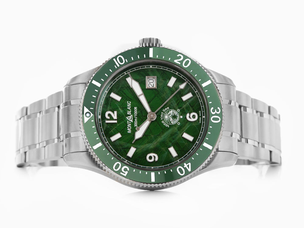 Montblanc 1858 Iced Sea Automatic Watch, Ceramic, Green, 41 mm, 129373