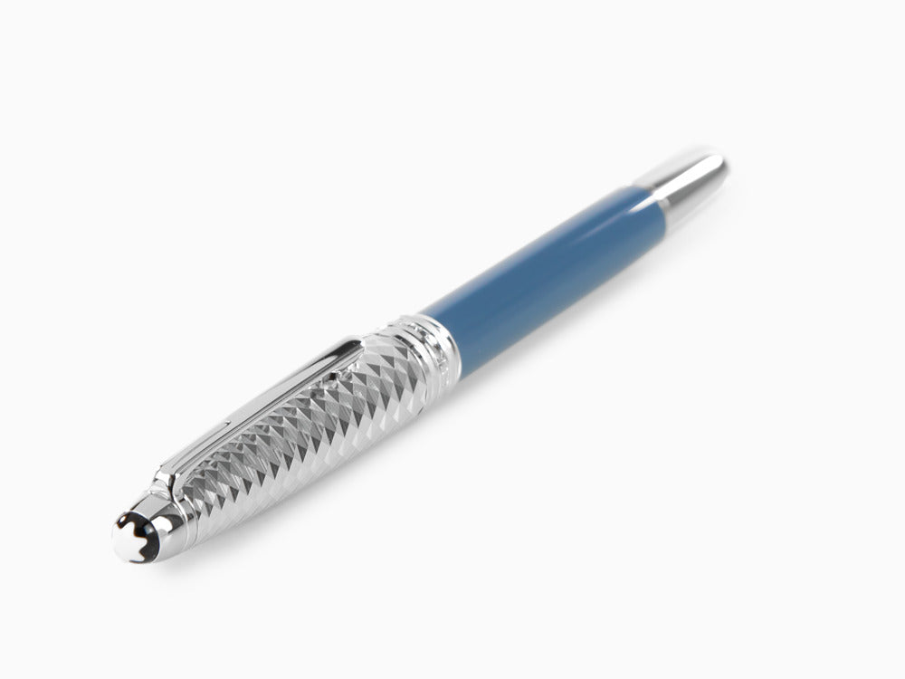 Montblanc Meisterstück Glacier Doué Rollerball pen, Platinum trim, Blue, 129404