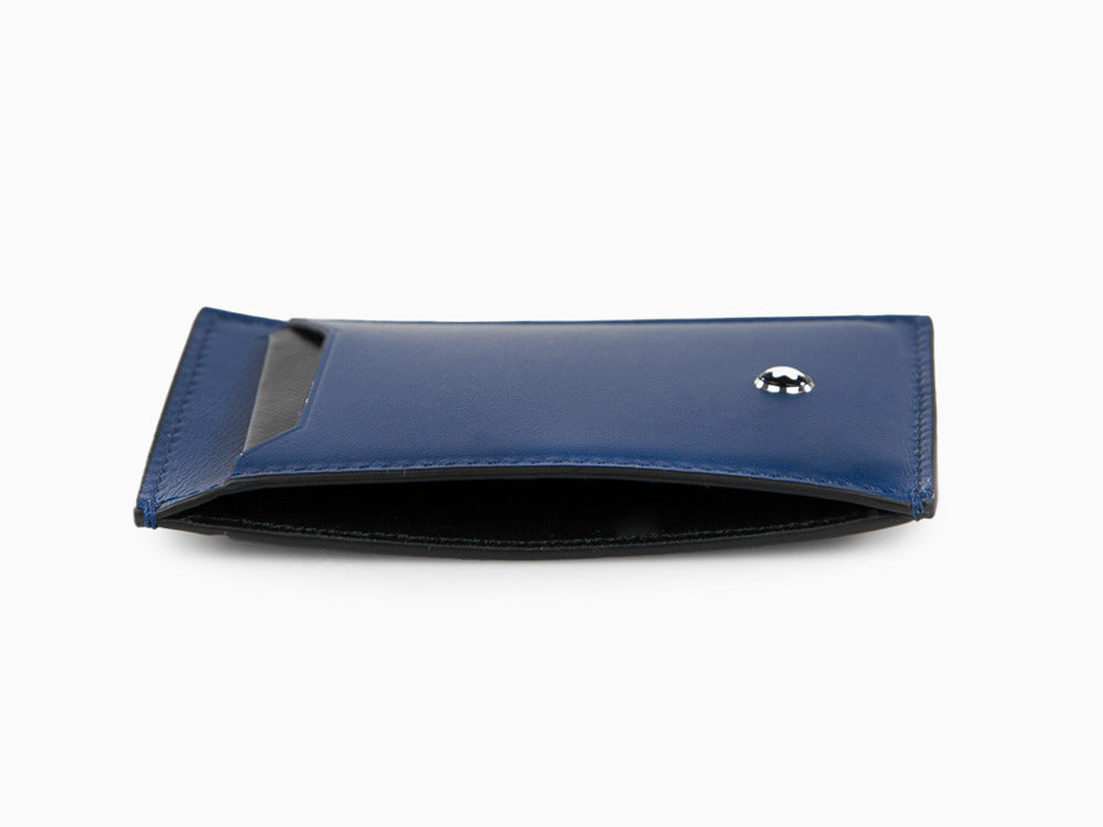 Montblanc Meisterstück Credit card holder, Leather, Blue, 3 Cards, 129684