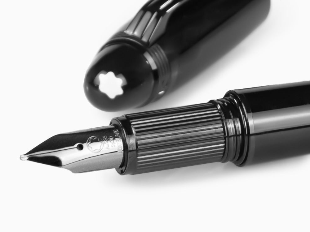 Montblanc StarWalker Black Cosmos Fountain Pen, Black Resin, PVD, 129744