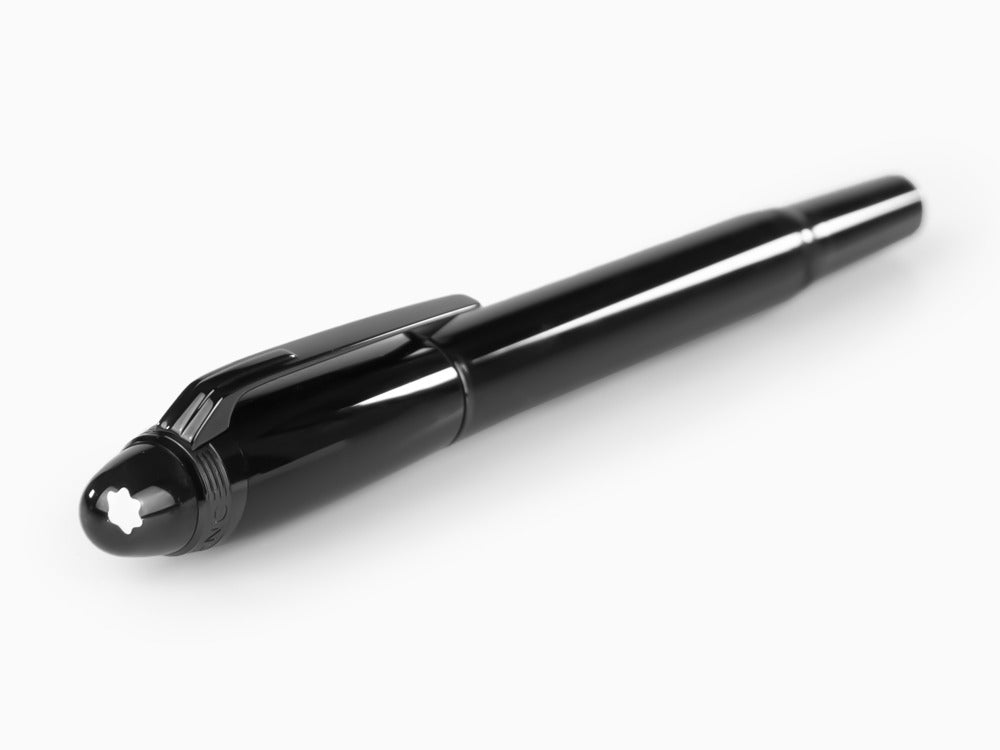 Montblanc StarWalker Black Cosmos Fountain Pen, Black Resin, PVD, 129744