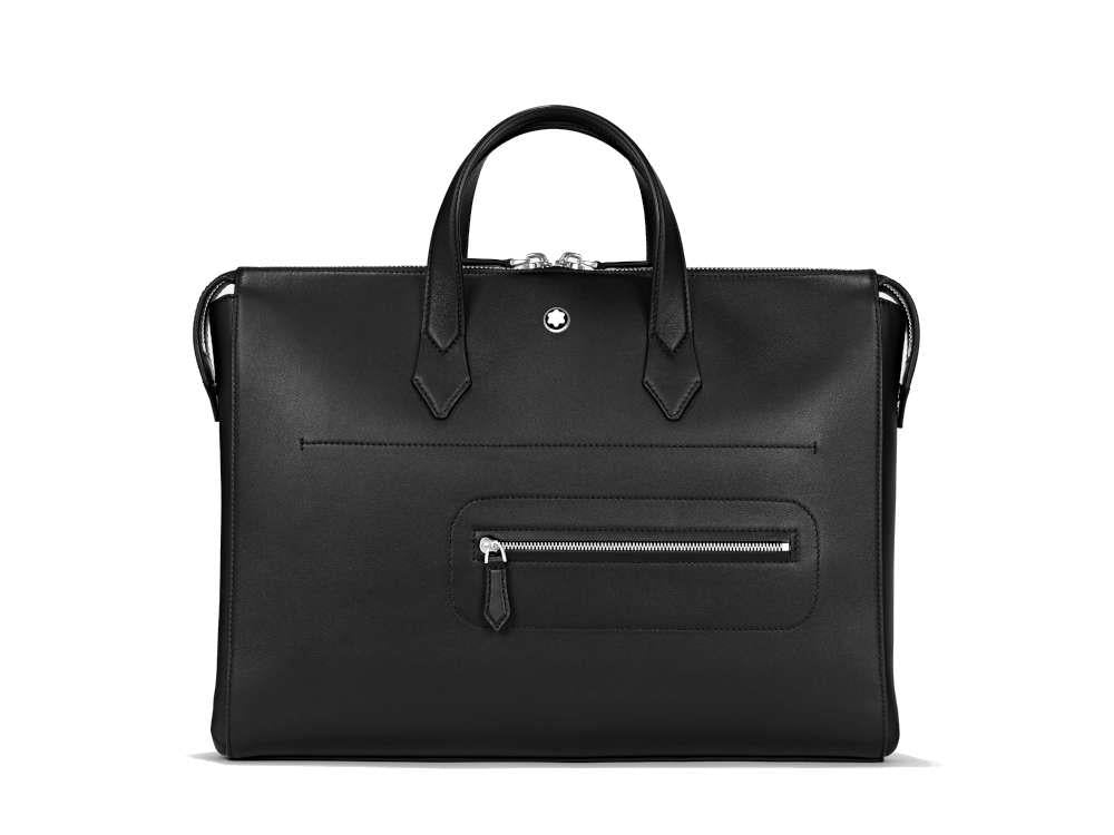 Montblanc Meisterstück Selection Soft Men's bag, Leather, Black, Zip, 130043