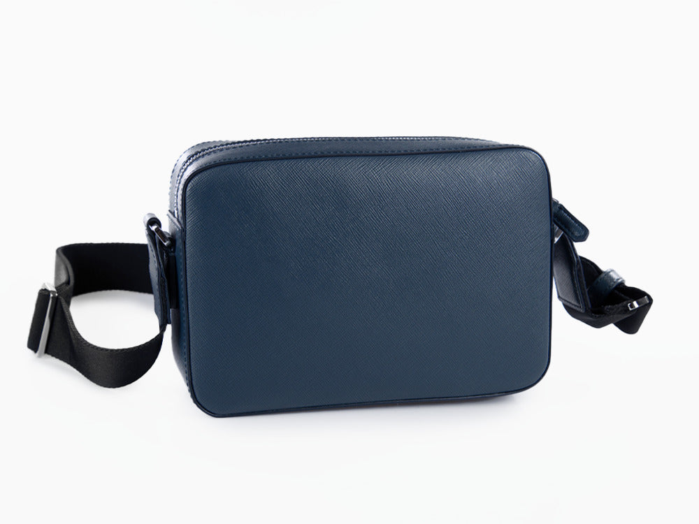 Montblanc Sartorial Zip Top Bag, Leather, Blue, Zip, 130102