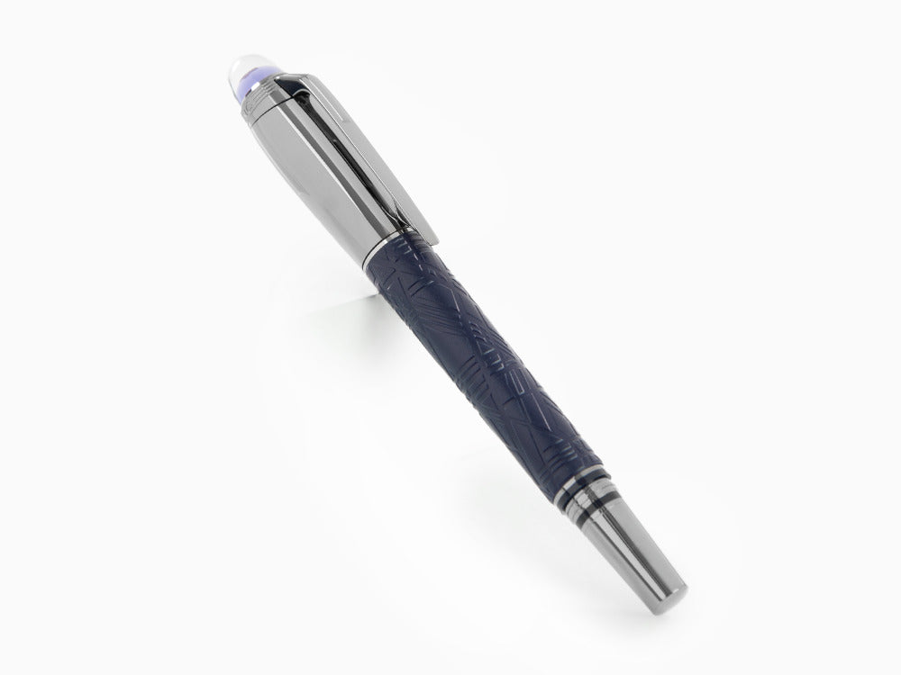 Montblanc StarWalker SpaceBlue Doué Fountain Pen, Ruthenium trim, 130215