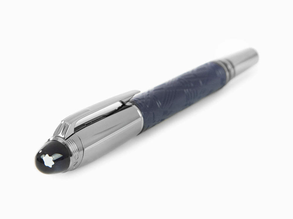 Montblanc StarWalker SpaceBlue Doué Fountain Pen, Ruthenium trim, 130215