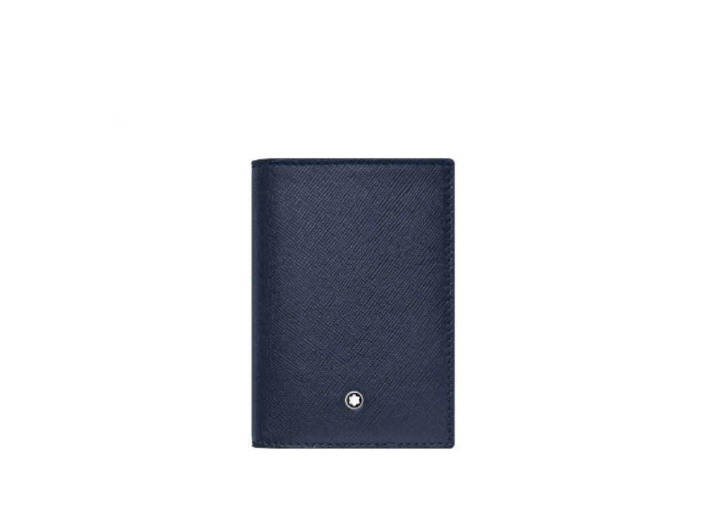 Montblanc Sartorial Card holder, Leather, Blue, 131580