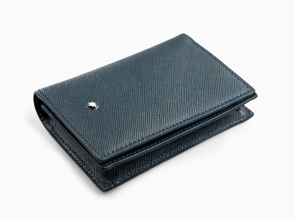 Montblanc Sartorial Card holder, Leather, Blue, 131580