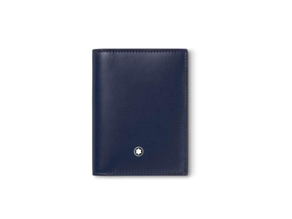 Montblanc Meisterstück Wallet, Blue, Leather, Cards, Flap-over, 131693