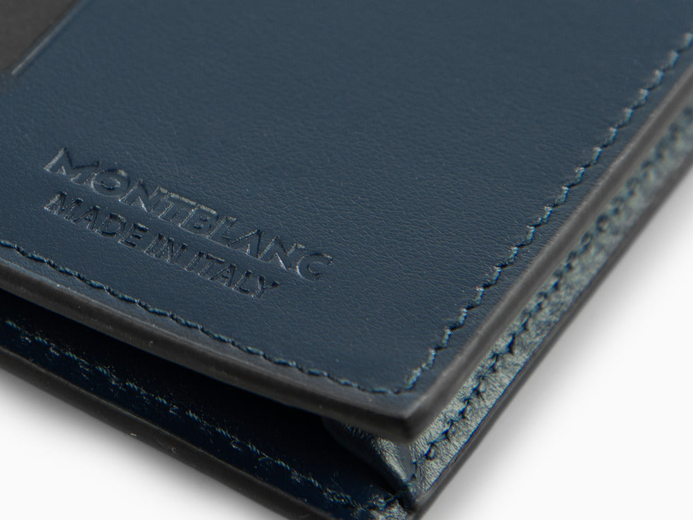 Montblanc Meisterstück Wallet, Blue, Leather, Cards, Flap-over, 131693