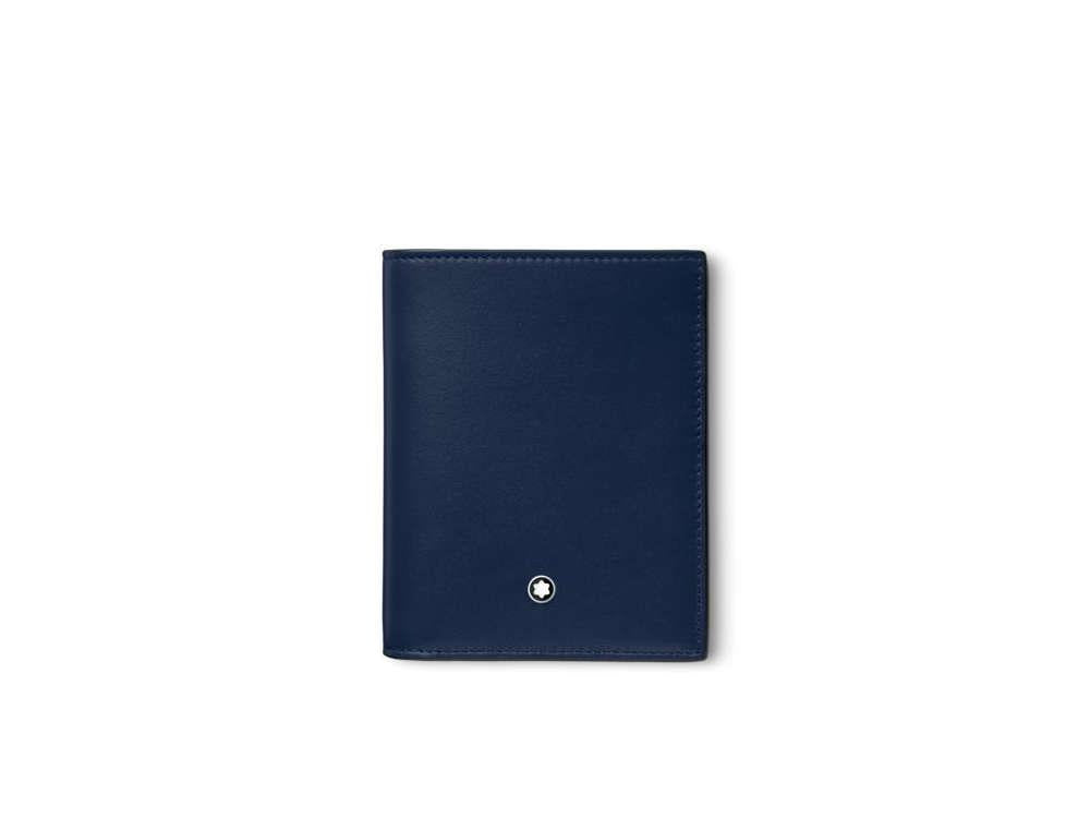 Montblanc Meisterstück Wallet, Blue, Leather, 6 Cards, 131695