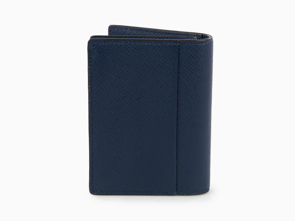 Montblanc Sartorial Credit card holder, Leather, Blue, 4 Cards, 131723