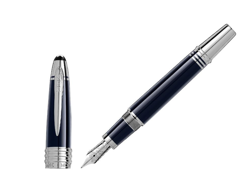 Montblanc John F. Kennedy Fountain Pen, Resine, Platinum, 132088