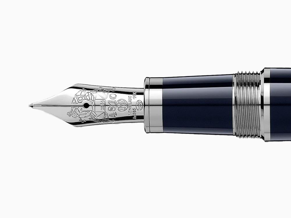 Montblanc John F. Kennedy Fountain Pen, Resine, Platinum, 132088