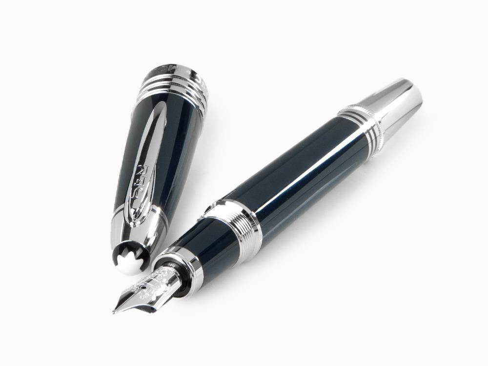 Montblanc John F. Kennedy Fountain Pen, Resine, Platinum, 132088