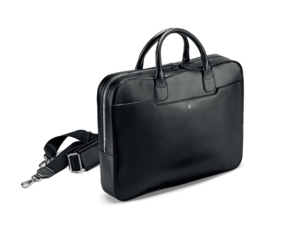 Montegrappa Laptop Bag Signet Series, Leather, Black, IC00LB03