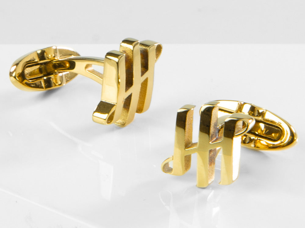 Montegrappa Ambigram Cufflinks, Stainless steel, IP Yellow Gold, IDA2CLY0