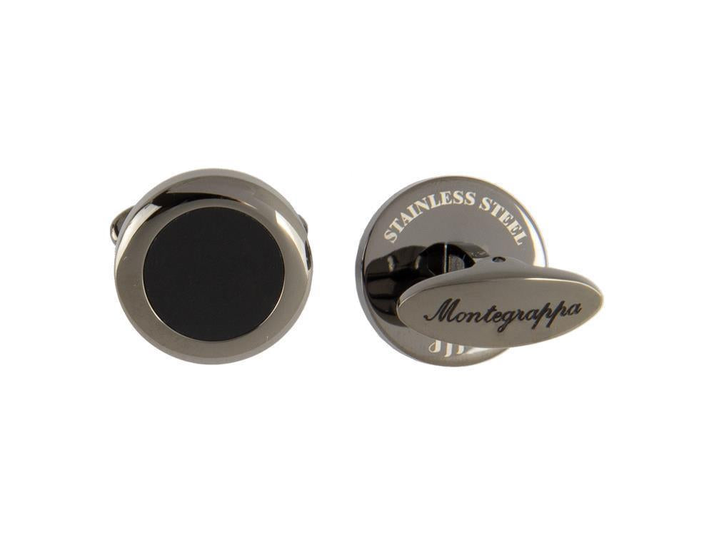 Montegrappa Classico Cufflinks, Stainless steel, IP Gun Metal, IDCCCLLB