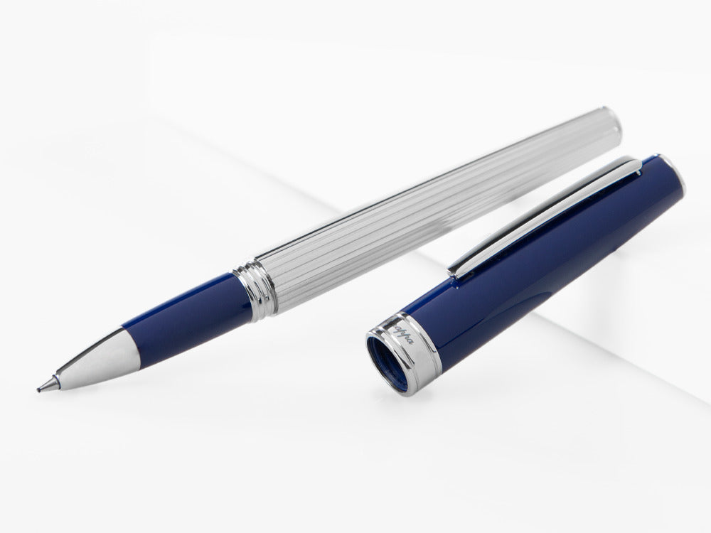 Montegrappa Armonia Duetto Rollerball pen, Steel, Blue, ISA1MRAB