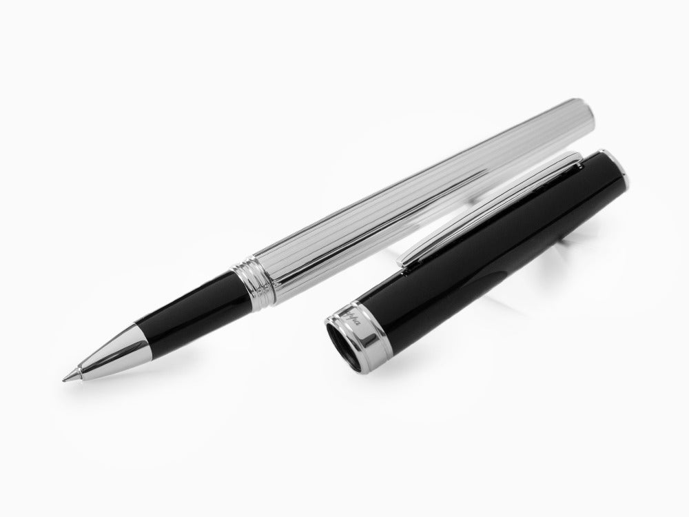 Montegrappa Armonia Duetto Rollerball pen, Steel, Black, ISA1MRAC