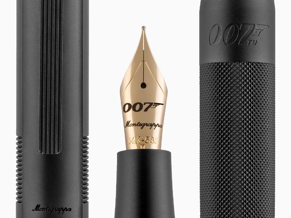 Montegrappa 007 Special Issue James Bond Fountain Pen, Black, ISBJR-UC