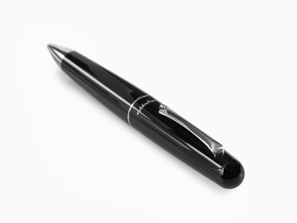 Montegrappa Elmo 01 Ballpoint pen, Black Resin, Stainless Steel, ISEORBAC