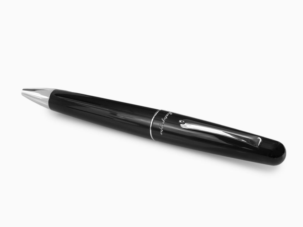 Montegrappa Elmo 01 Ballpoint pen, Black Resin, Stainless Steel, ISEORBAC