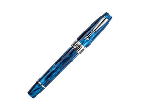 Montegrappa Extra 1930 Mediterranean Blue Rollerball pen, Silver trim, ISEXFR2B