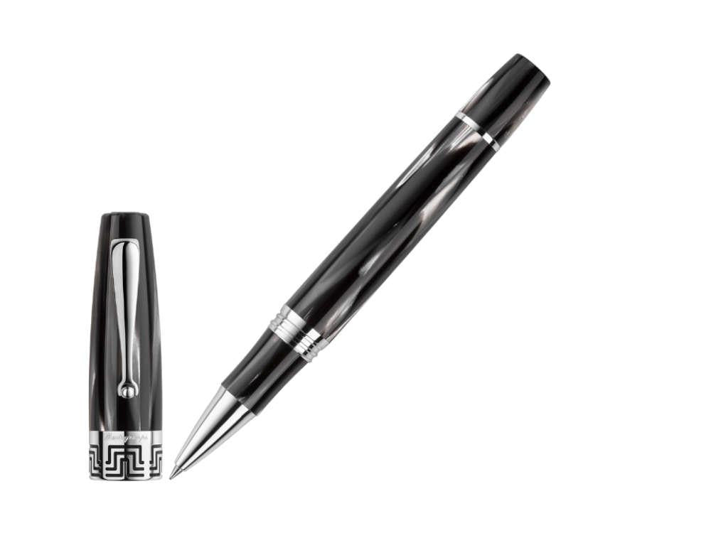 Montegrappa Extra 1930 Black & White Rollerball pen, Silver trim, ISEXFRCH