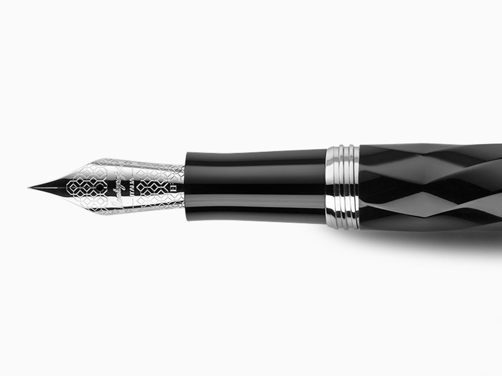 Montegrappa Brenta Fountain Pen, Black, 14k Gold, ISRBT-4C