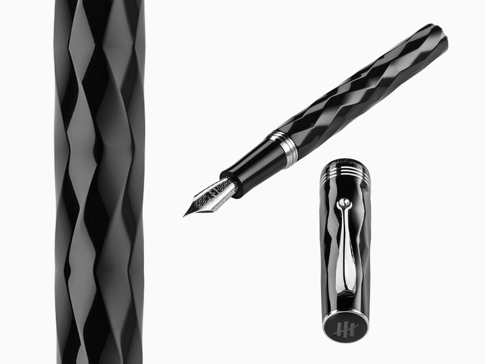 Montegrappa Brenta Fountain Pen, Black, 14k Gold, ISRBT-4C