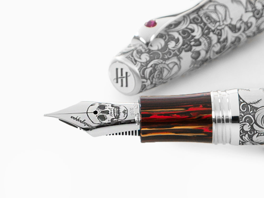 Montegrappa Skulls & Roses Fountain Pen, Limited Edition, ISSKN-SE