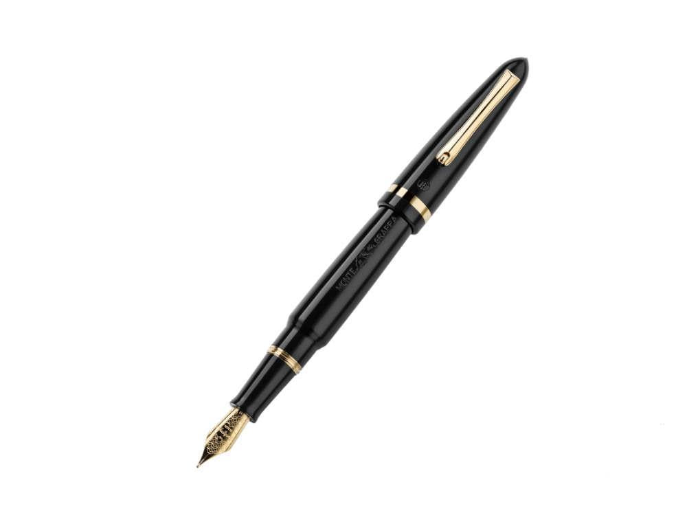 Montegrappa Venetia Fountain Pen, Black, Gold plated, Steel, ISVEN-AC