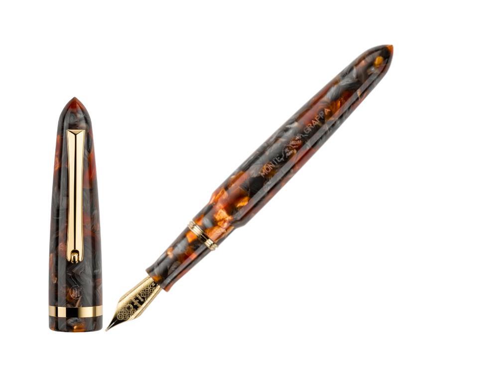 Montegrappa Venetia Plume Agate Fountain Pen, Stainless Steel, ISVEN_AJ