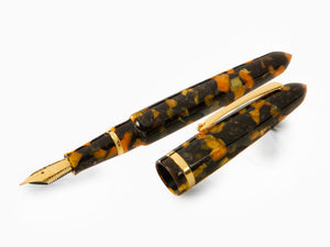 Montegrappa Venetia Havana Amber Fountain Pen, Amber, Steel, ISVEN_AO