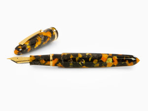 Montegrappa Venetia Havana Amber Fountain Pen, Amber, Steel, ISVEN_AO