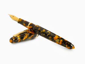 Montegrappa Venetia Havana Amber Fountain Pen, Amber, Steel, ISVEN_AO