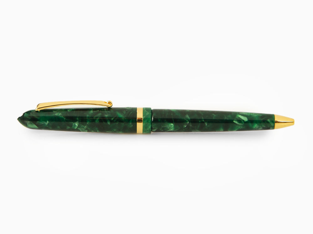 Montegrappa Venetia Vintage Conifer Ballpoint pen, Green, Gold plated, ISVENBAG