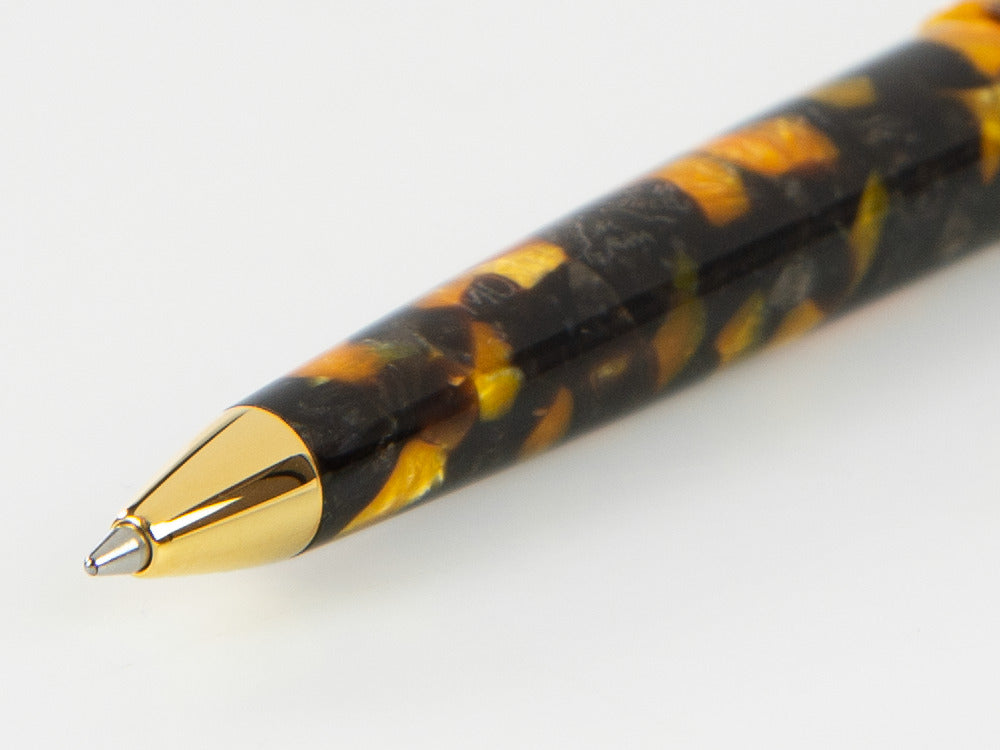 Montegrappa Venetia Havana Amber Ballpoint pen, Amber, Gold plated, ISVENBAO