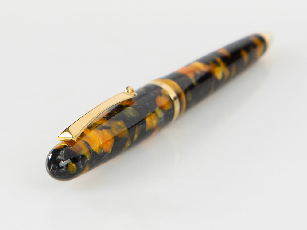 Montegrappa Venetia Havana Amber Ballpoint pen, Amber, Gold plated, ISVENBAO