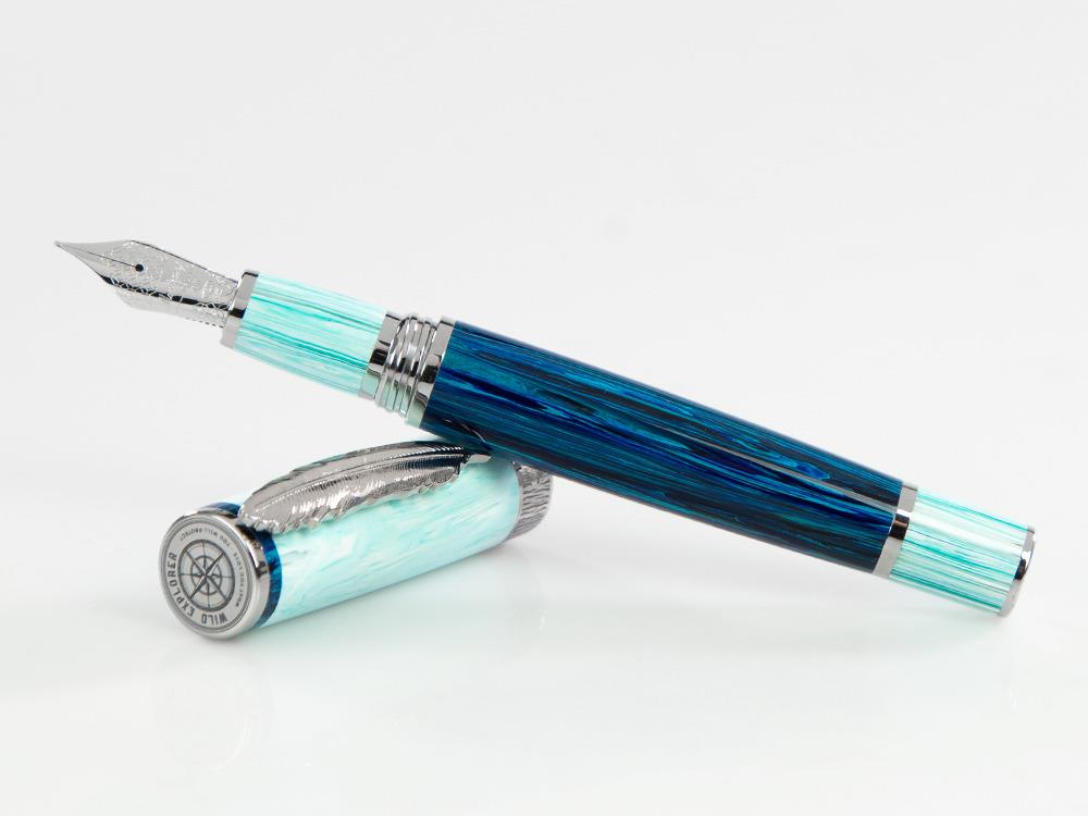 Montegrappa Wild Arctic Fountain Pen, Blue, Limited Edition, ISWDR-AA