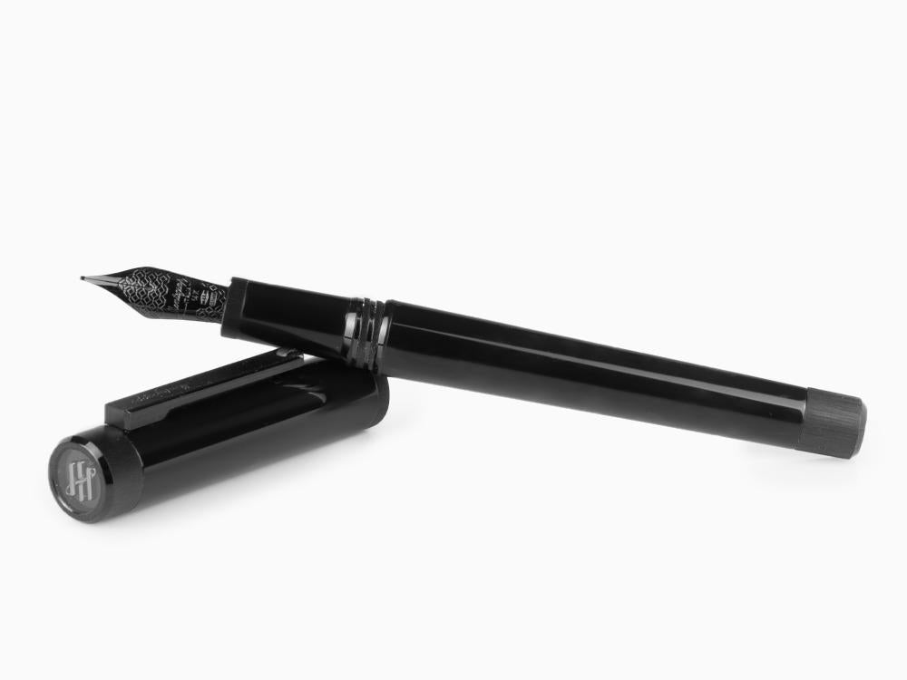 Montegrappa Zero Fountain Pen, Ultra Black Ruthenium, ISZEI-4C