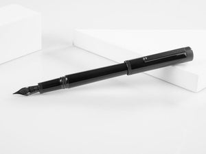 Montegrappa Zero Fountain Pen, Black Resin, Flex, ISZEI-XC