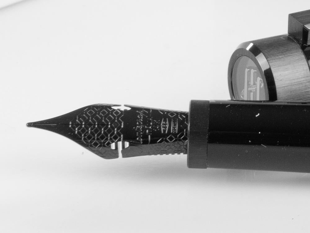 Montegrappa Zero Fountain Pen, Black Resin, Flex, ISZEI-XC