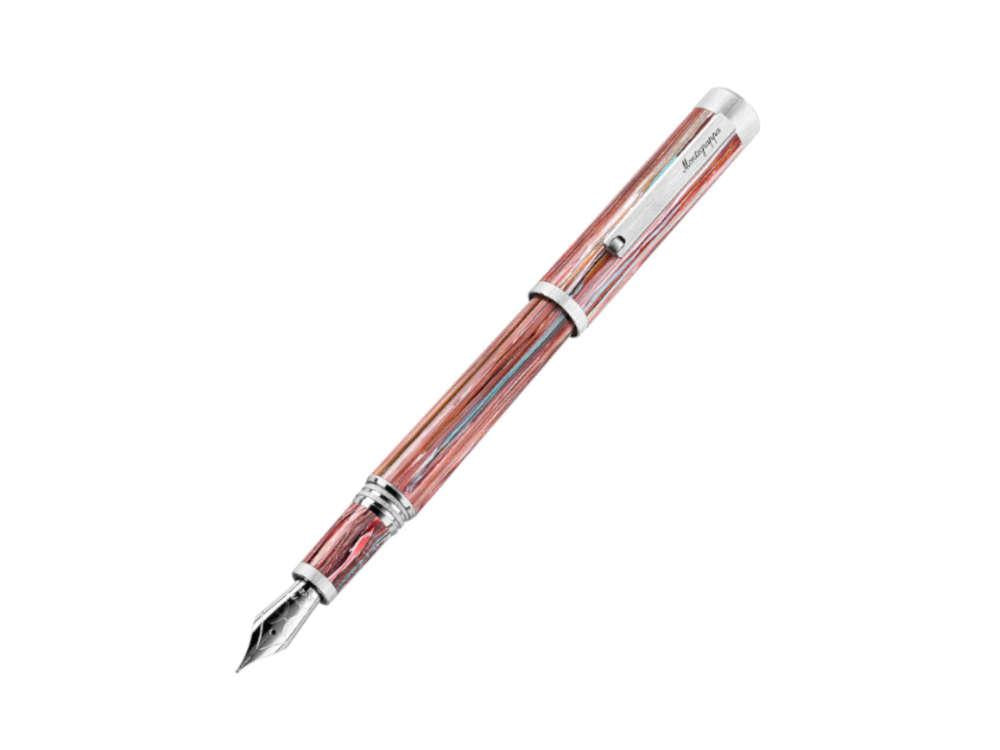 Montegrappa Zero Zodiac Pisces Fountain Pen, Pink, 14k Gold, ISZEZ-4P-S2