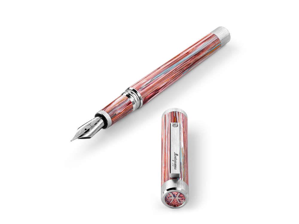 Montegrappa Zero Zodiac Pisces Fountain Pen, Pink, 14k Gold, ISZEZ-4P-S2