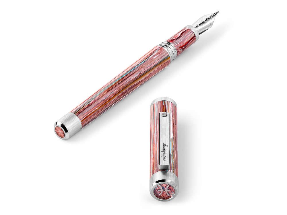 Montegrappa Zero Zodiac Pisces Fountain Pen, Pink, 14k Gold, ISZEZ-4P-S2