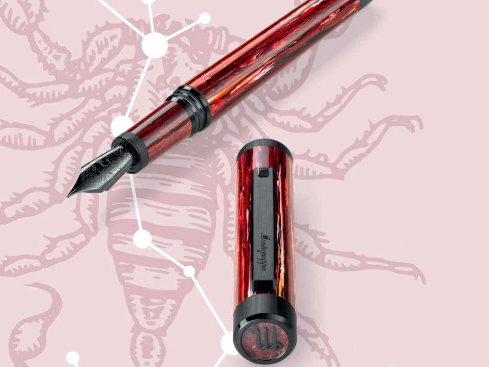 Montegrappa Zero Zodiac Scorpio Fountain Pen, Steel, ISZEZ-IC-R4