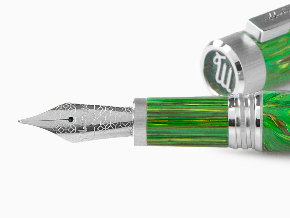 Montegrappa Zero Zodiac Virgo Fountain Pen, Stainless Steel, ISZEZ-IP-G8